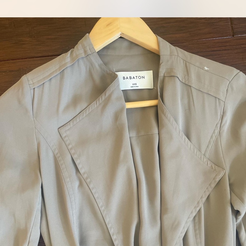 Babaton Gray Trench Coat Lightweight Classic